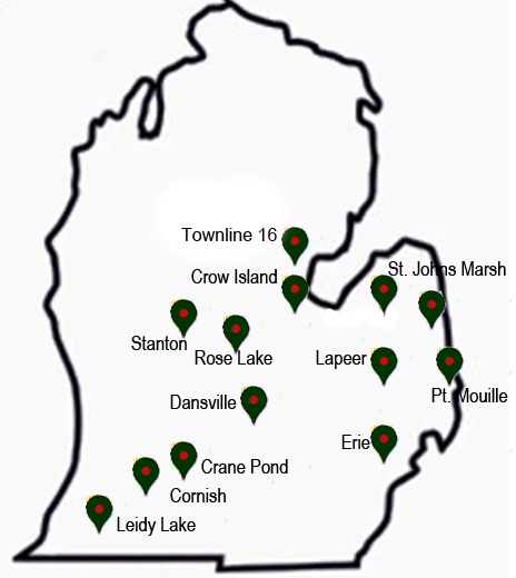 Michigan release sites map